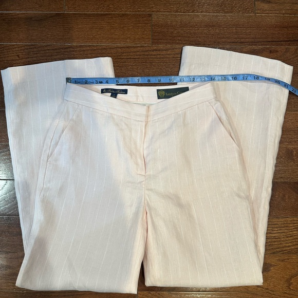 Brooks Brothers Light Pink Wide Leg linen Pants petite - Picture 7 of 10
